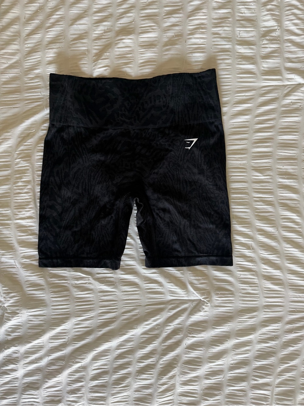 Gymshark Black High-Rise Seamless Printed Bike Shorts